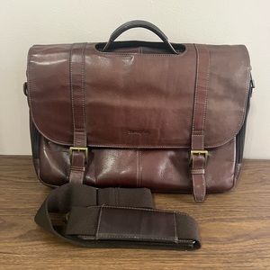 Samsonite Flapover Case Double Gusset Laptop Notebook, Brown